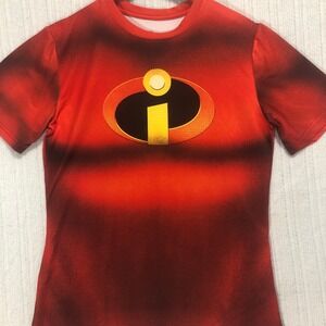 The Incredibles Graphic T-Shirt Movie Character‎ Tee Red Disney Size MD